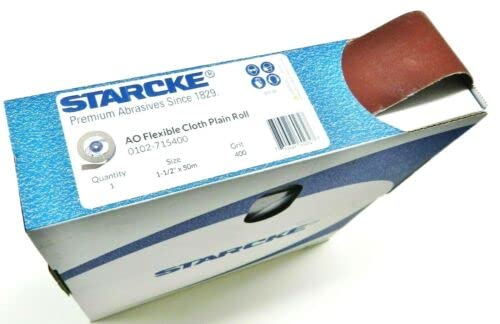 Premium Shop Roll 1-1/2" x 55 Yards Aluminum Oxide Handy Rolls 220 Grit Made in Germany
