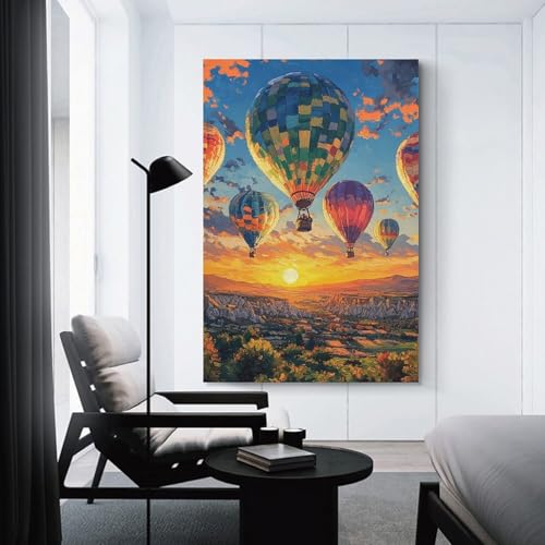 Impression sur toile montgolfière murale TNSGHAVED de haute qualité