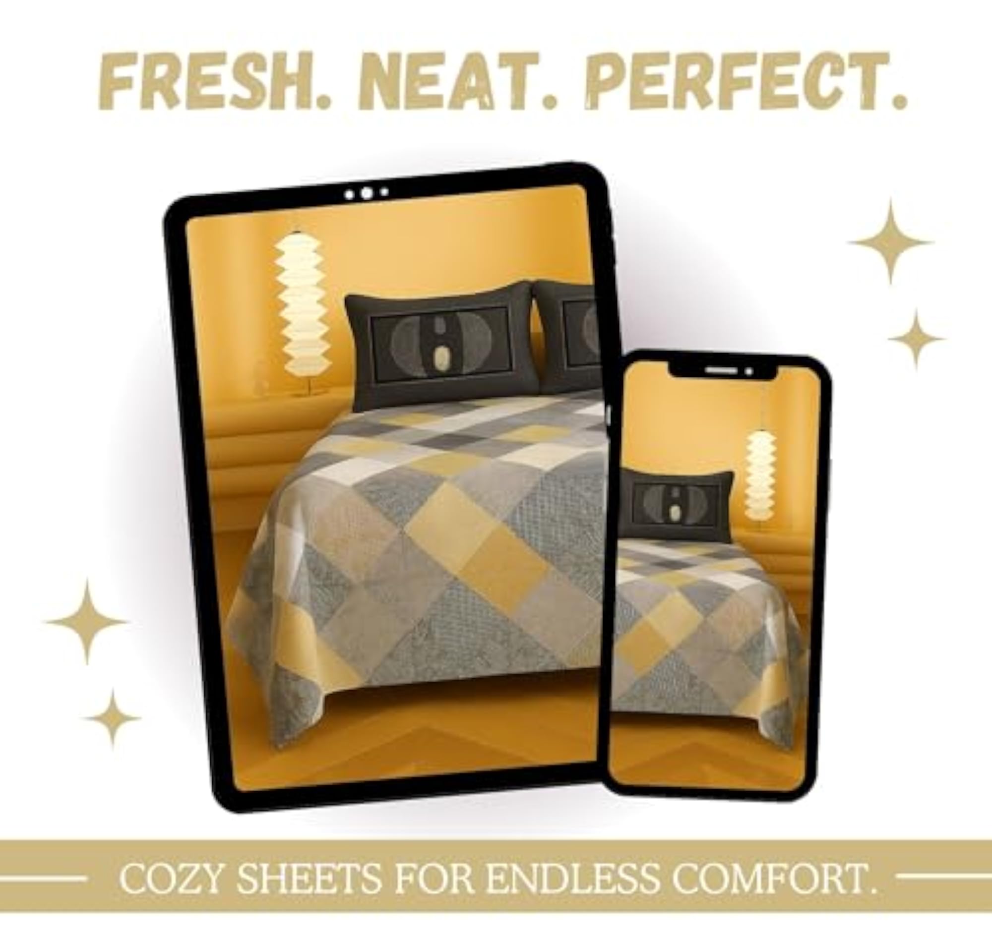 Premium Gift Pack King Size Bedsheet with Pillow Covers, 300 TC
