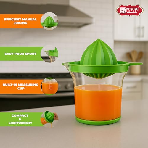Image of Kitchen Expert Plastic Orange Juicer | Citrus Juicer Manual | 1Pc | Lemon /Fruit Squeezer | Hand Juicer for Mosambi | Orange Juice Maker Manual | Kitchen Tool