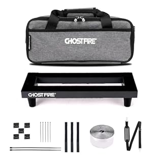 【Product Specifications】 The Ghost Fire S series effects pedal board is made of ultra-lightweight aluminum alloy material, weighing only 0.8ib, with dimensions of 13.7''x5.5'', and can hold 3-4 effects pedals. 【Sturdy and Durable】 The Ghost Fire S se...