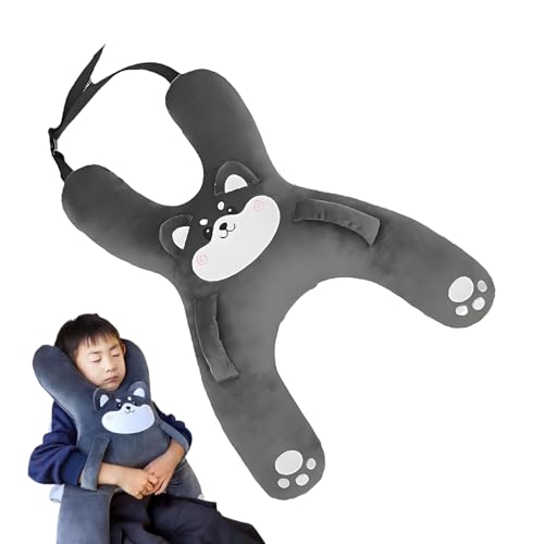 Patifirst Oreiller de Voyage Enfant pour Voiture - Appui-Tête Sieste Auto,Coussin Forme H Respirable et Doux pour Filles Garçons Trajets Longs Véhicule