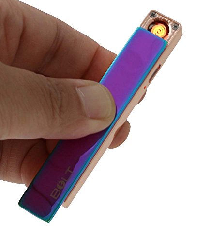 BOLT Lighter® USB Rechargeable Windproof Coil Slim Lighter Set with USB Charging Cable