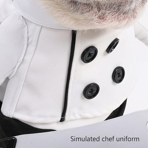 Costume de chef pour chiens d'Halloween avec chapeau ajustable pour chiot - 8