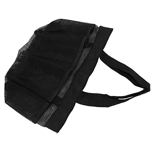 Portable Large Mesh Beach Tote Bag with MultiPocket Design for Women, and Nylon, for Travel, Gym, and Pool, Black4