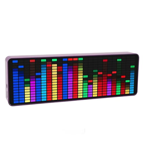 exsulity Led Music Spectrum Display, 384 LED RGB Colorful, 1624 Segment Rhythm Light Level Voice