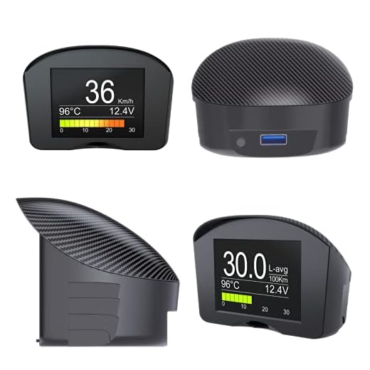 Head-Up Display, Speedometer Car Alarm Car OBD HUD Multi-Function Digital Meter Driving Computer Display with LED Head Unit, Scan and Clear DTCs