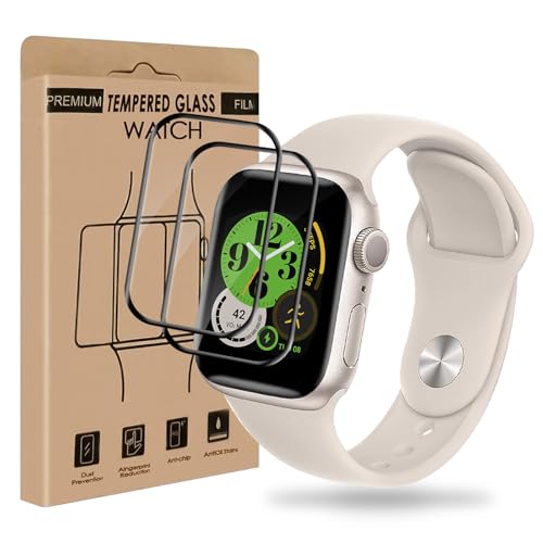 Cable Leader 2 Stück für Panzerglas für Apple Watch Series 7/8/9 45mm Schutzfolie Ultra-Klar Kristallklar 100% Touchgenauigkeit Passt Perfekt Frei von Kratzern Unzerbrechlich Apple Watch 45mm Folie
