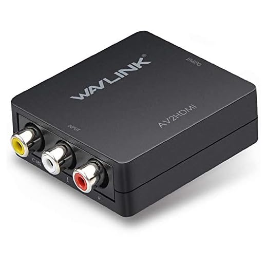 RCA to HDMI Converter,Wavlink 1080p 3RCA to HDMI CVBS AV Composite Video Audio Adapter with USB Charge Cable Support 1080P for PC Laptop Xbox PS4 PS3 TV STB VHS VCR Camera DVD