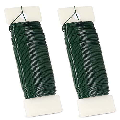 2pcs Floreale Filo Composizione Kit 22 Gauge Craft Wire Verde Flessibile Paddle Fioristi Filo Floristry Fornitori Fiori secchi Mazzi Autunno Telaio