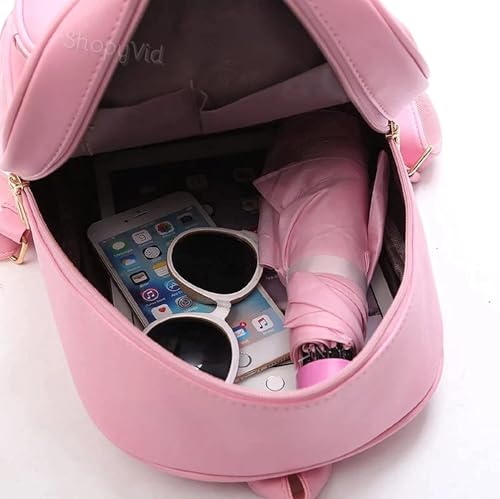 Image of ShopyVid Girls 3-PCS Mini Leather Backpack Sling & Pouch Set for Women's /Rakhi gift for Sister