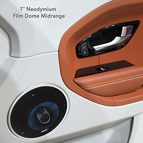 Pyle PL63BL 6.5 Inch Three-Way Sound Speaker System-180 W Rms/360W Power Handling W/4 Ohm Impedance And 3/4'' Piezo Tweeter For Car Component Stereo,Round Shaped Pro Full Range Triaxial Loud Audio -Pl63Bl,Blue thumb #3