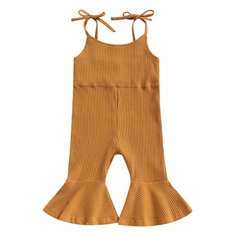Omkzanbi Toddler Bell Bottoms Jumpsuit Cover