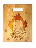 We All Float Down Here Horror Movie Clown Laser Engraved Bamboo Cutting Board - Wedding, Housewarming, Anniversary, Birthday, Father's Day, Gift For Him, For Her, For Boys, For Girls, For Them