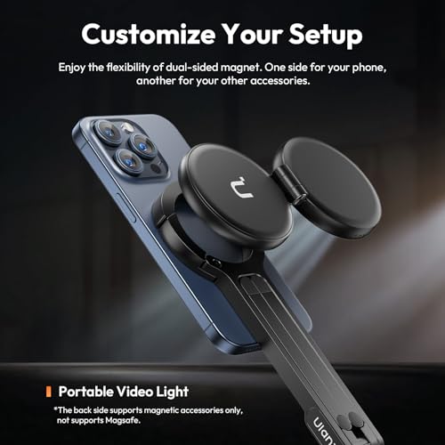 Trípode magnético para teléfono celular y kit de luz magnética para selfie ULANZI para iPhone 3