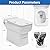 Compact Dual-flush Macerating Toilet,One Piece Toilet Built In 600watt Macerator Pump for Basement,Bathroom,Sink,Toilet,Upflush Toilet with Remote Control