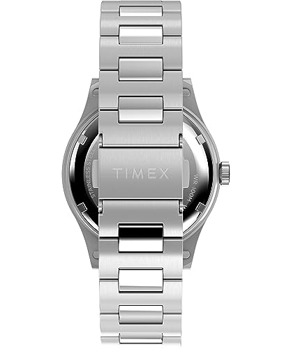 Image of Timex Waterbury 39mm Men's Analog Watch | Durable Stainless Steel Case | Day and Date Window | Durable Design | 100M Water Resistance