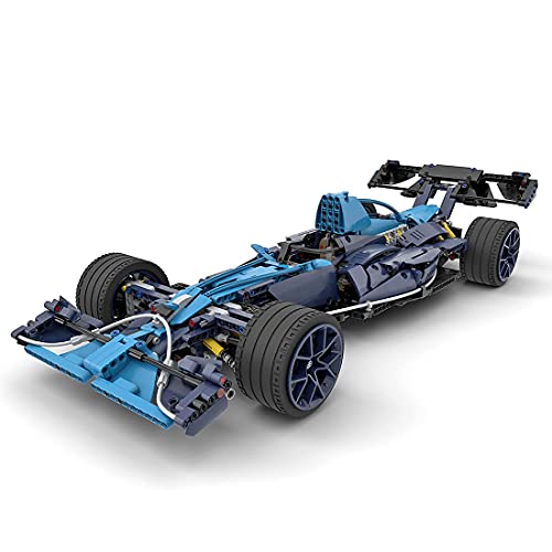Technik, Formel-1-Autosteinmodell, 1348 + Stücke Custom DIY Blue Racing Car Brick Model MOC-36444 Gebäude Set für…