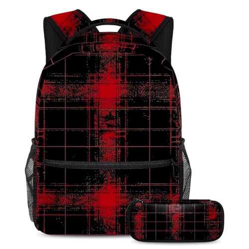Sac à dos et cartable enfant noir rouge pour la rentrée scolaire et les sorties