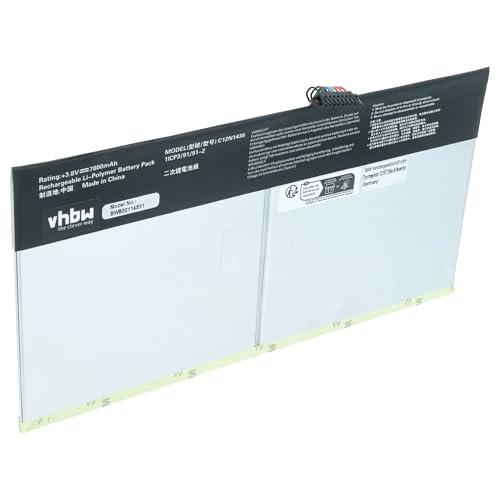 vhbw 1x batería Compatible con ASUS Transformer Book T100HA Tablet, Pad (7800 mAh, 3,8 V, Li Poli)