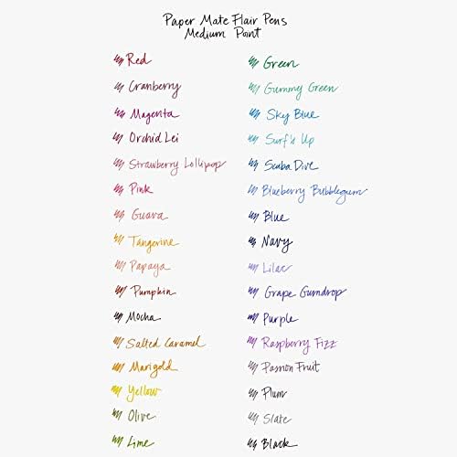 Paper Mate Flair Felt Tip Pens | Medium Point (0.7mm) | Red | 12 Count