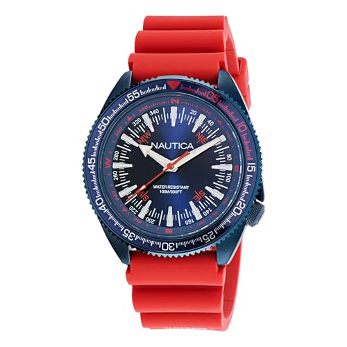 Image of Nautica Vintage Men Blue Round Dial Analog Watch - NAPNVF305