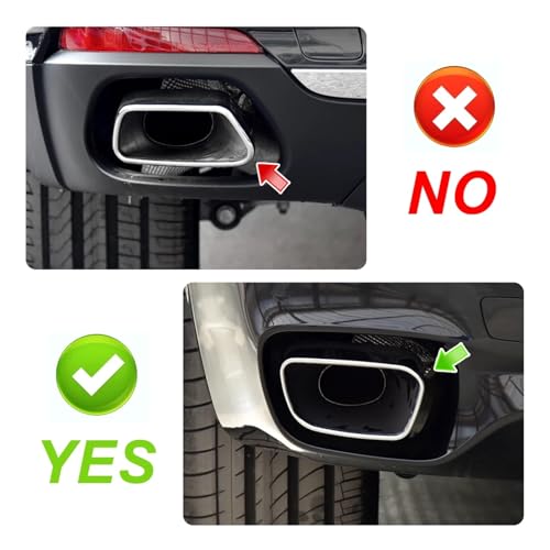 Cubierta decorativa para escape compatible con BMW X5 F15 X6 F16 2014-2018 silenciador trasero 5