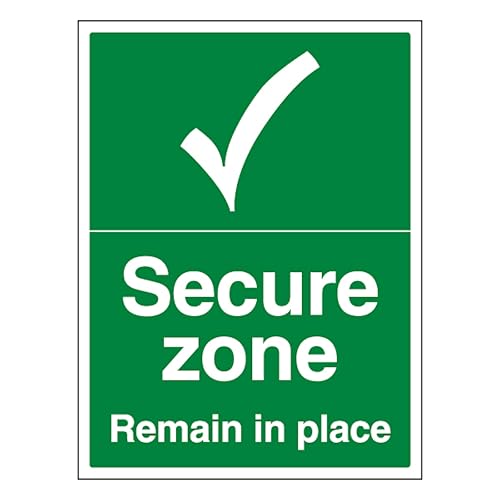 Panneau de sécurité autocollant vinyle V Safety signalisation zone sécurisée 600x800mm
