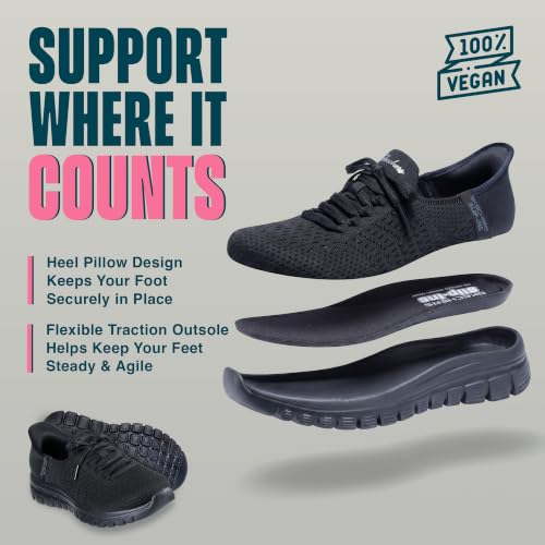 Image of Skechers Women's Graceful - First Crush Hands Free Slip-Ins | Modern Comfort Casual, Slip-ins, Air-Cooled Memory Foam, Machine Washable, Vegan