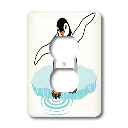 Pingouin Cartoon 2 prises cache-prise décoratif robuste et facile à installer - 3