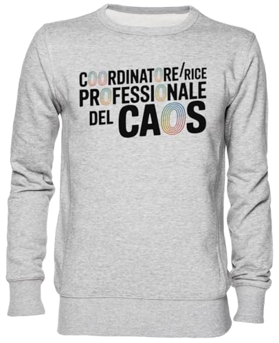 Sweat-shirt gris homme femme pull jersey unisexe imprimé coordinatrice du chaos