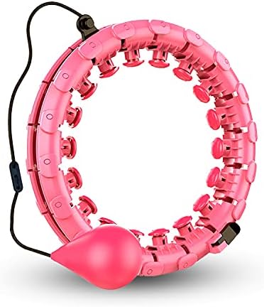 FARAHO Hula Hoop,Smart Weighted Hula Hoop Plus Size -2 in 1 Abdomen Infinity Hoop Fit Losing Weight in 24 Detachable Design with Gravity Ball 360 Degree Massage
