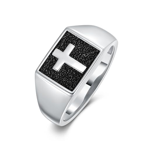 Bijoux pour papa et mari : chevalière croix homme argent 925 de valeur