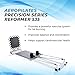 Stamina AeroPilates Precision Series Cushioned Cardio Reformer Resistance Band Foldable Wheeled Pilates Workout Board for Home Gym w/ 2 Videos, White