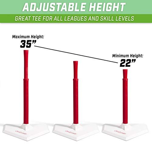 Gosports Baseball & Softball Batting Tee - Adjustable Height Rubber Tee For All Leagues And Skill Levels #TOP1