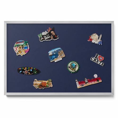 Tableau Aimanté Universel 60x40 cm – Panneau Mural Magnétique Avec Cadre Plastique, Surface Pratique Pour Aimants, Mémos, Photos, Messages Et Planification