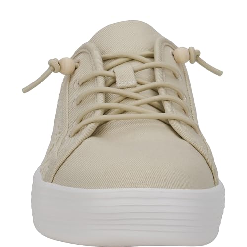 HEYDUDE Women's Cody Crafted Mix Crochet White Size 10 | Women's Shoes | Women Slip-on Sneakers | Comfortable & Light-Weight