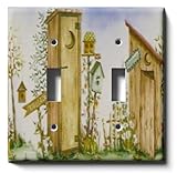 Double Light Switchplate Cover - Outhouse