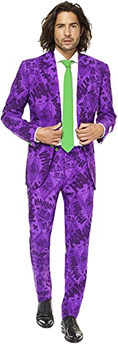 Opposuits The Joker Costume For Men - Includes Matching Blazer Jacket, Pants & Tie - Halloween Costumes and Cosplay Character Dress Up