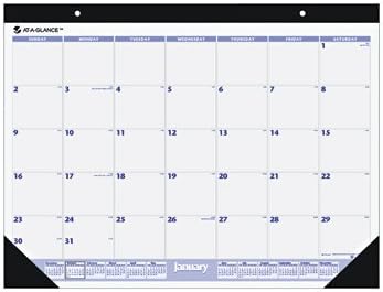 AT-A-GLANCE Recycled Desk Pad, 22 x 17 Inches, Black, 2013 (SW200-00)