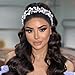 HNCCX Pearl and Rhinestone Bridal Headband for Wedding Crystal Hairband Hair Accessories Wedding Bridal Head Piece for Women