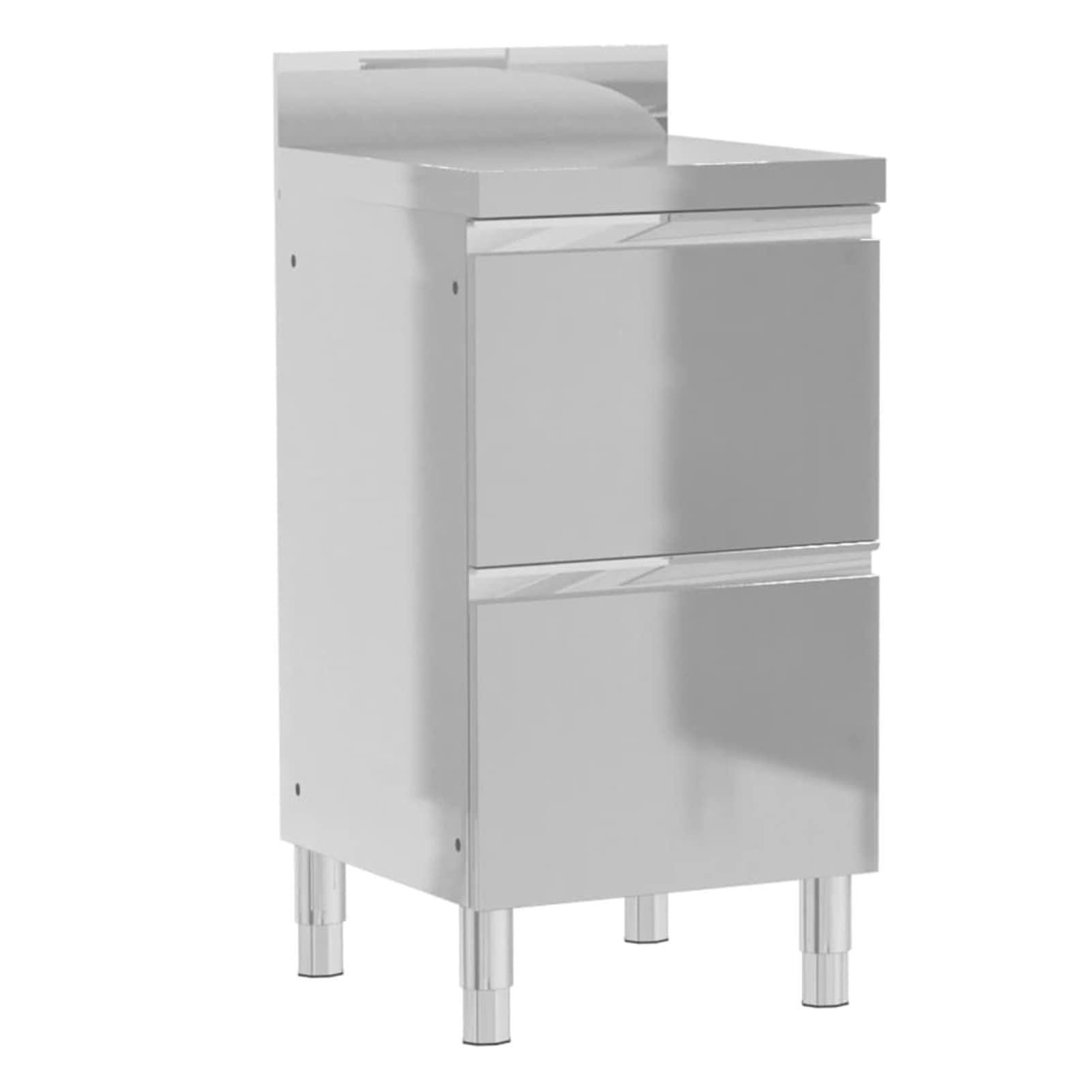 Homgoday Armadi da cucina commerciale, 3 pezzi, in acciaio inox, armadio e armadio con 2 cassetti per sala da pranzo, soggiorno, ristorante, hotel
