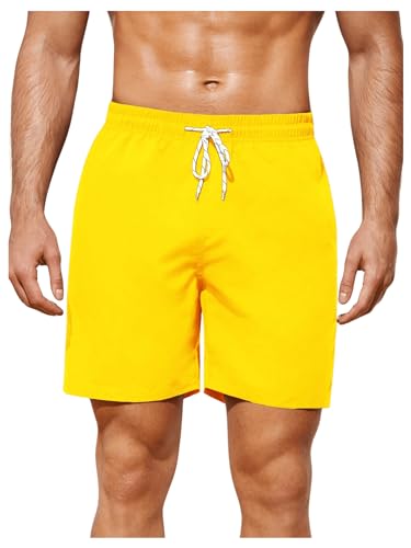Floerns Men's Swim Shorts Quick Dry Tie Front Bathing Suit Board Shorts3