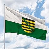 HISSFLAGGE IM QUERFORMAT MIT WAPPEN: Maße: 150x100 cm | Für Fahnenmasten | Material: reißfestes Fahnenpolyester | Langlebige Flaggen durch Einsatz von Polyestergewirke Multiflag SE | Hohe Wetter- und UV- Beständigkeit