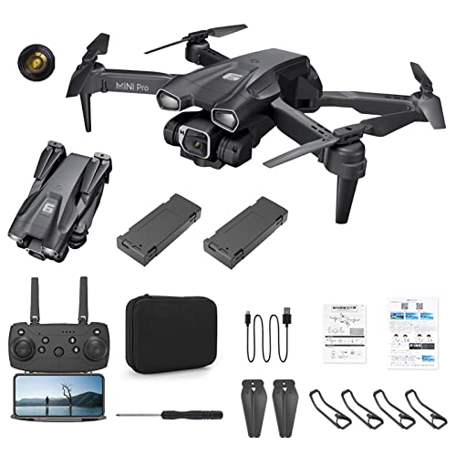 New H66 Aerial Drone, 4K Professional Hd Camera Drone For Adult, Long Endurance Folding Remote Control Aircraft With Wifi Fpv Live Video, Single Lens With Storage Bag, Trajectory Flight, App Control (Black B) #TOP24