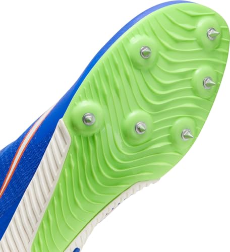 Nike Rival Sprint Track & Field Sprinting Spikes (DC8753-401, Racer Blue/Lime Blast/Safety Orange/Wh