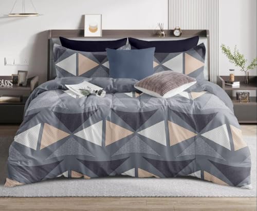 Image of The Royal King Collection 350 TC King Size Bedsheet with 2 King Size Pillow Covers| Beautiful Designer Flat Sheet | Luxury Soft Sheet (3pcs Set) |108x108 inches. (Multicolor-6616)