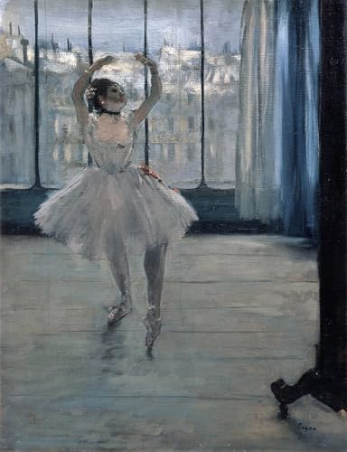 Cuadro pintura al óleo Bailarina de Edgar Degas, decoración hogar moderna de 60x90cm