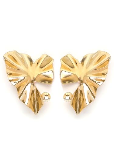 Image of KARATCART Gold Plated Heart Shape Studs