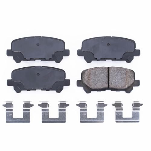 Image of PowerStop Rear Brake Pads for Acura MDX 2007-13 |ZDX 2010-13 |Honda Odyssey 2011-17 |Pilot 2009-11 - Z17 Ceramic Brake Pads with Installation Hardware, 17-1281